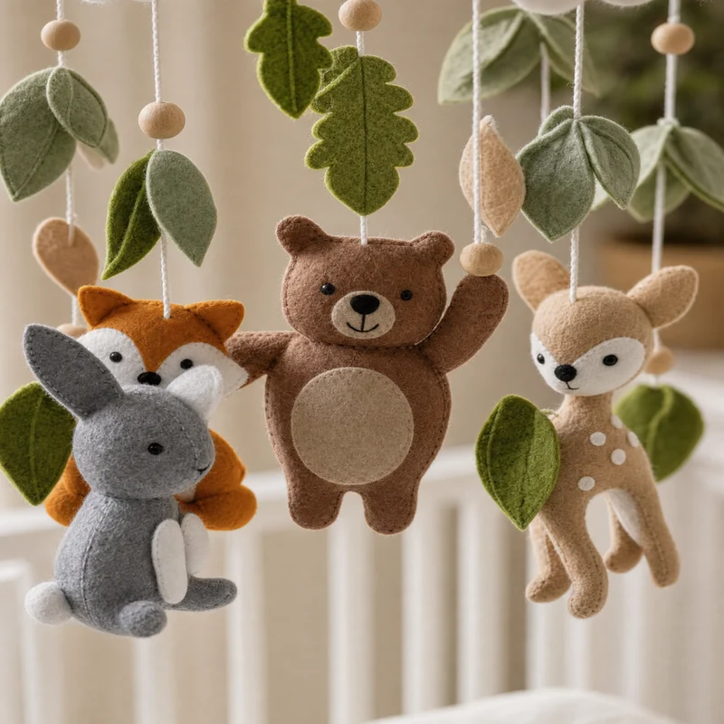 Mobile Animaux de la Forêt pour Bébé