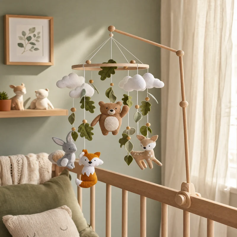 Mobile Animaux de la Forêt pour Bébé