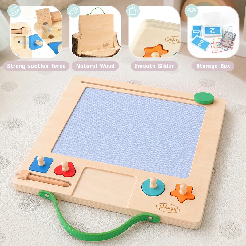 Wooden Letter Tracing Board – Magnetic Alphabet & Numbers