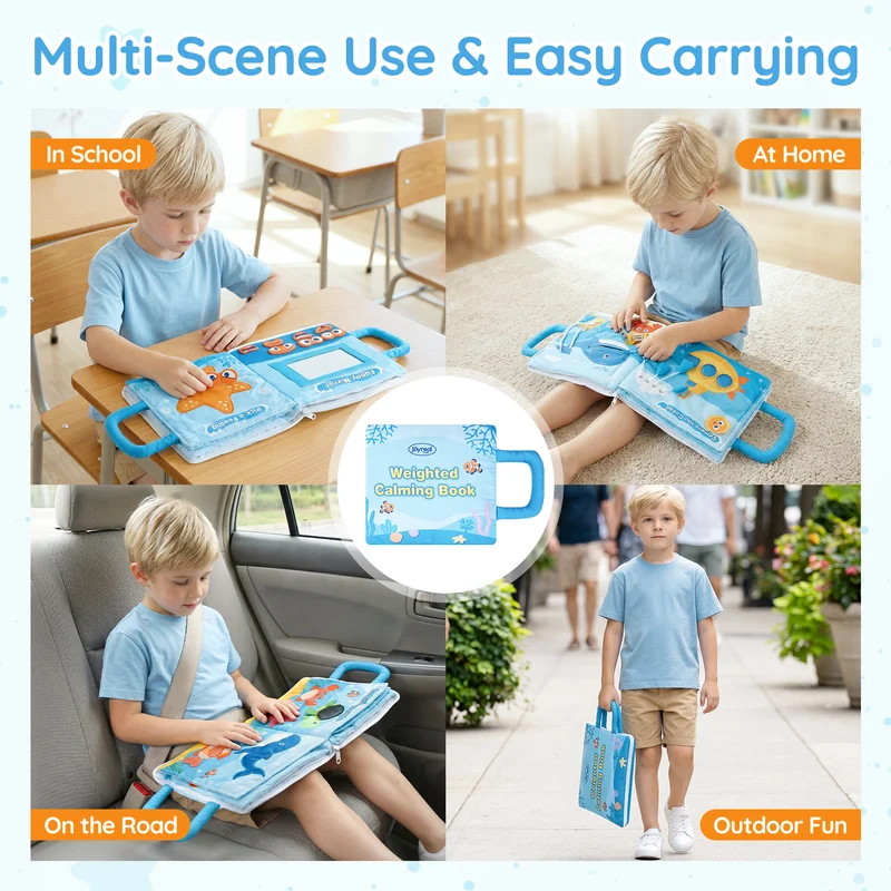 Weighted Calming Book, Sensory Toys for Toddlers | 3Lb