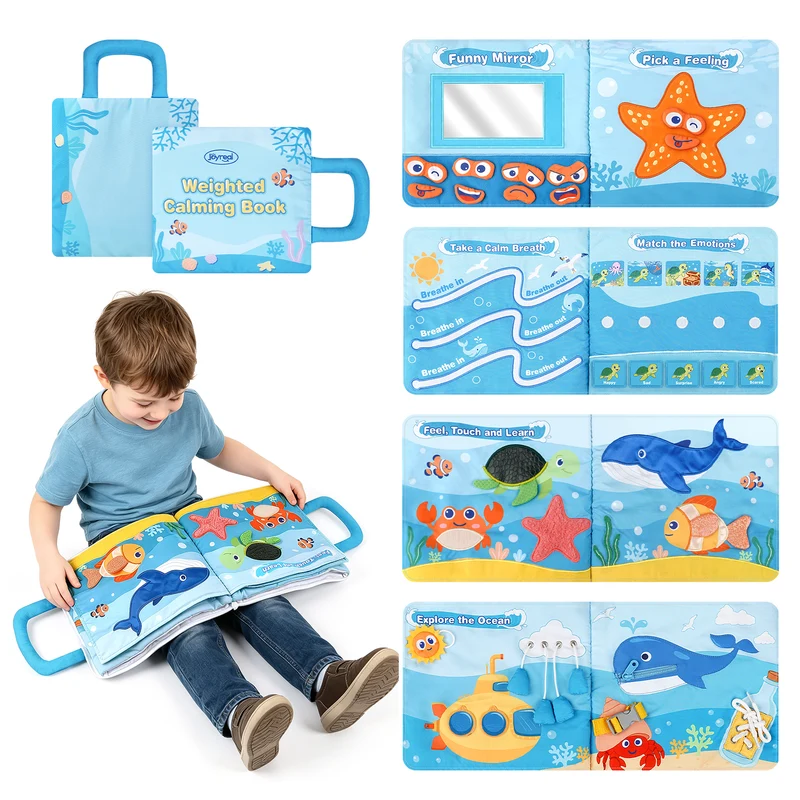 Weighted Calming Book, Sensory Toys for Toddlers | 3Lb