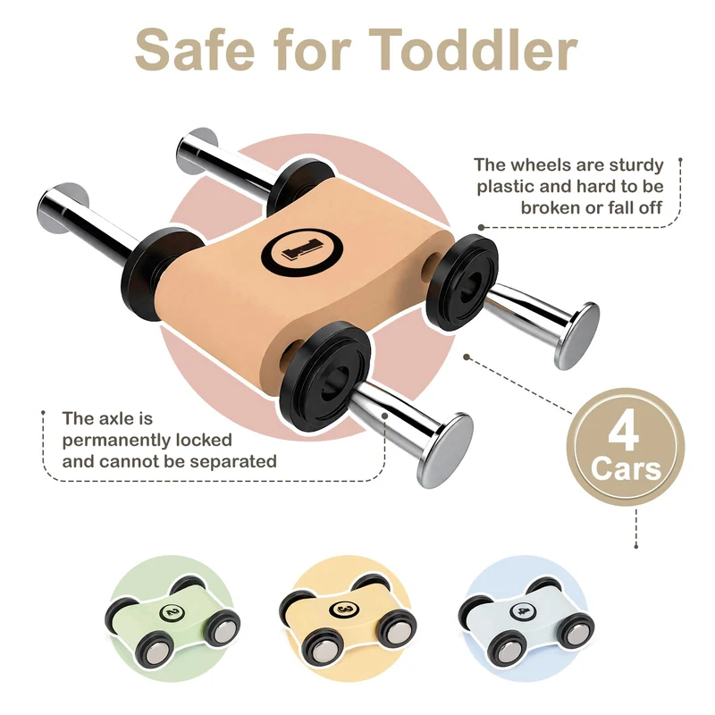 Car Ramp Toy with 4 Cars for Toddlers Ages 1–3