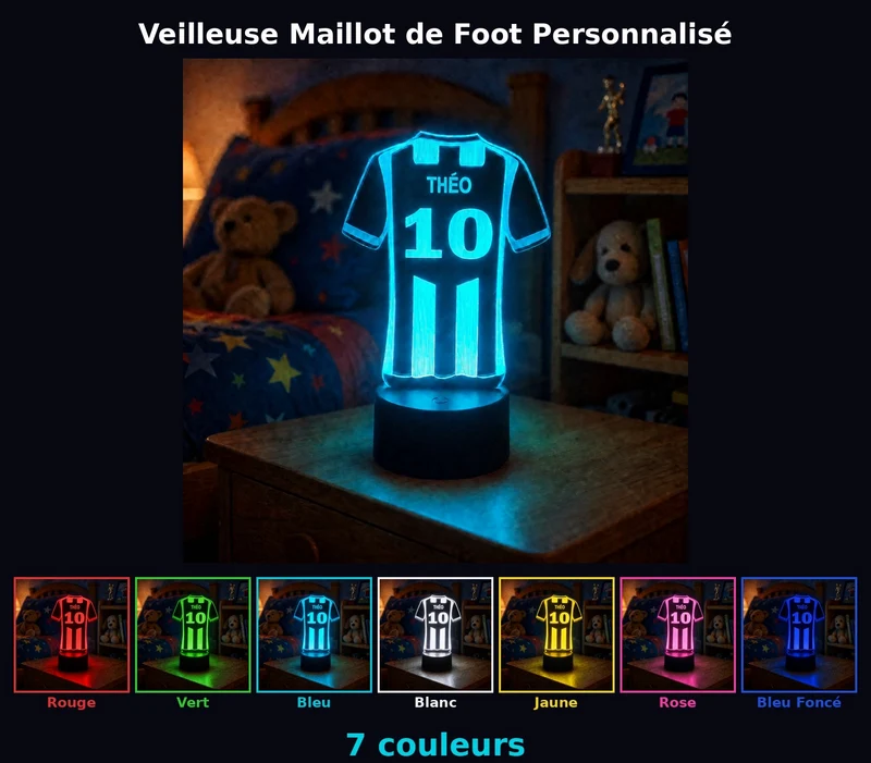 Veilleuse Maillot de Foot Personnalisée