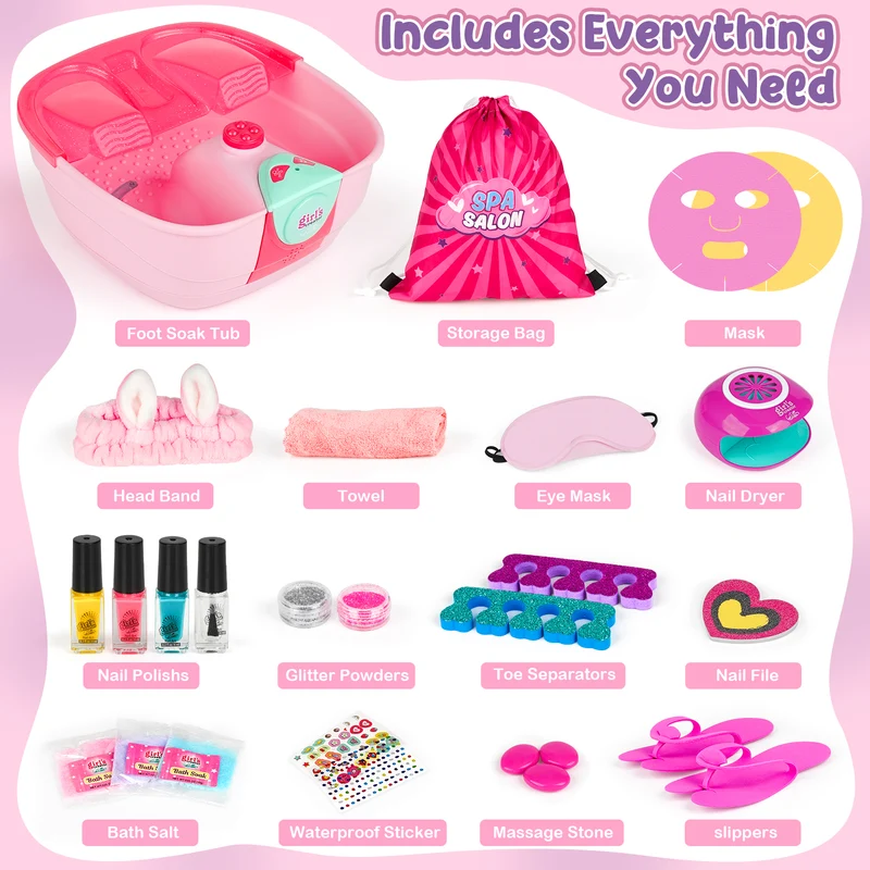 Spa Salon Playset with Foot Spa & Nail Dryer