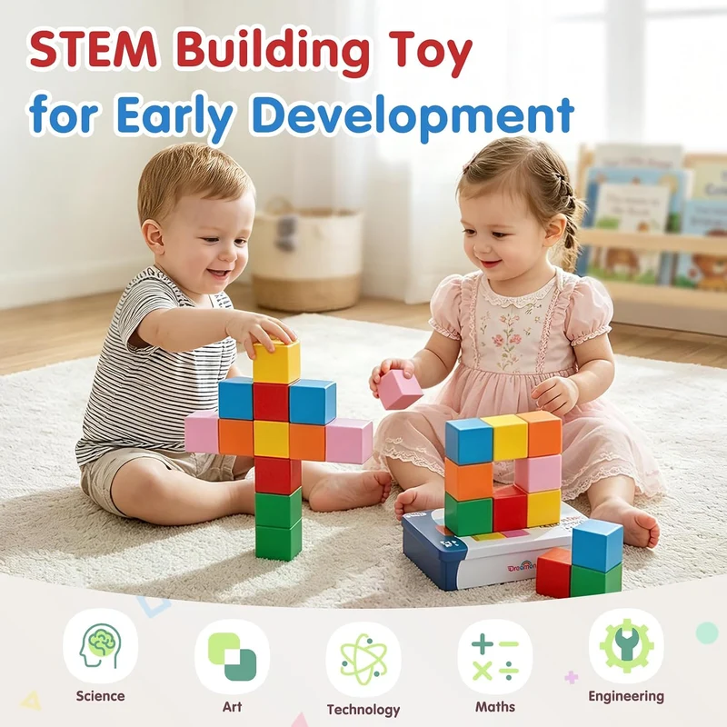 Large Magnetic Building Blocks STEM Magnets Toys for Kids