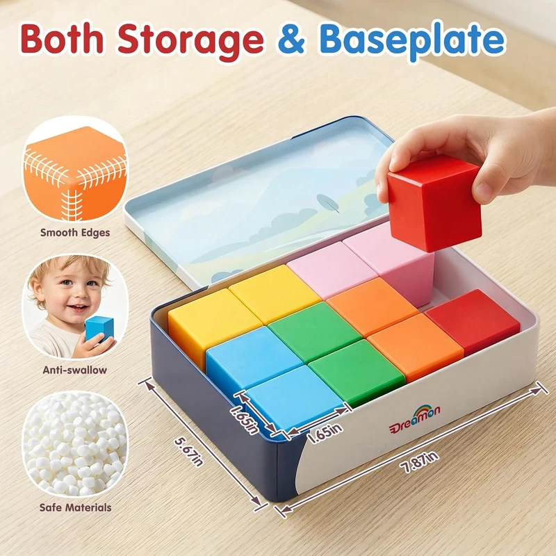 Large Magnetic Building Blocks STEM Magnets Toys for Kids