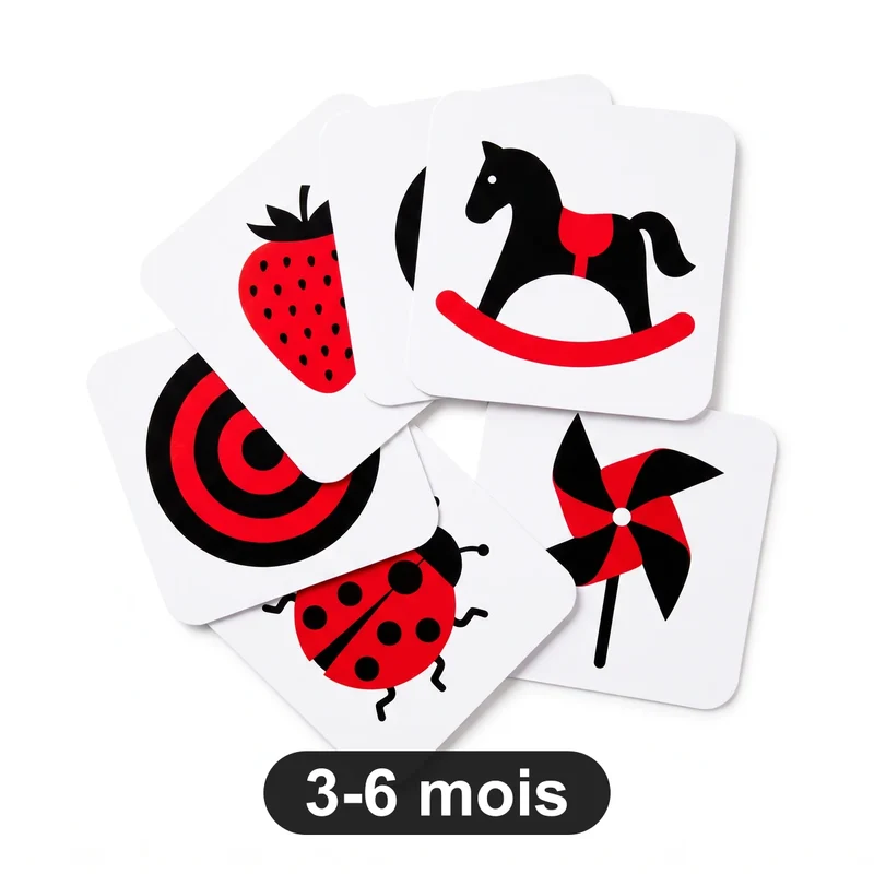 Carte de stimulation Montessori pour Bébé