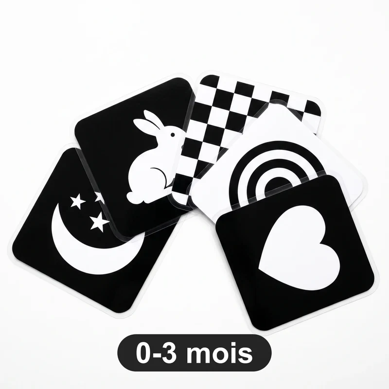 Carte de stimulation Montessori pour Bébé