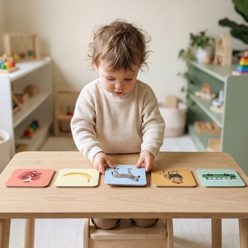 Carte de stimulation Montessori pour Bébé