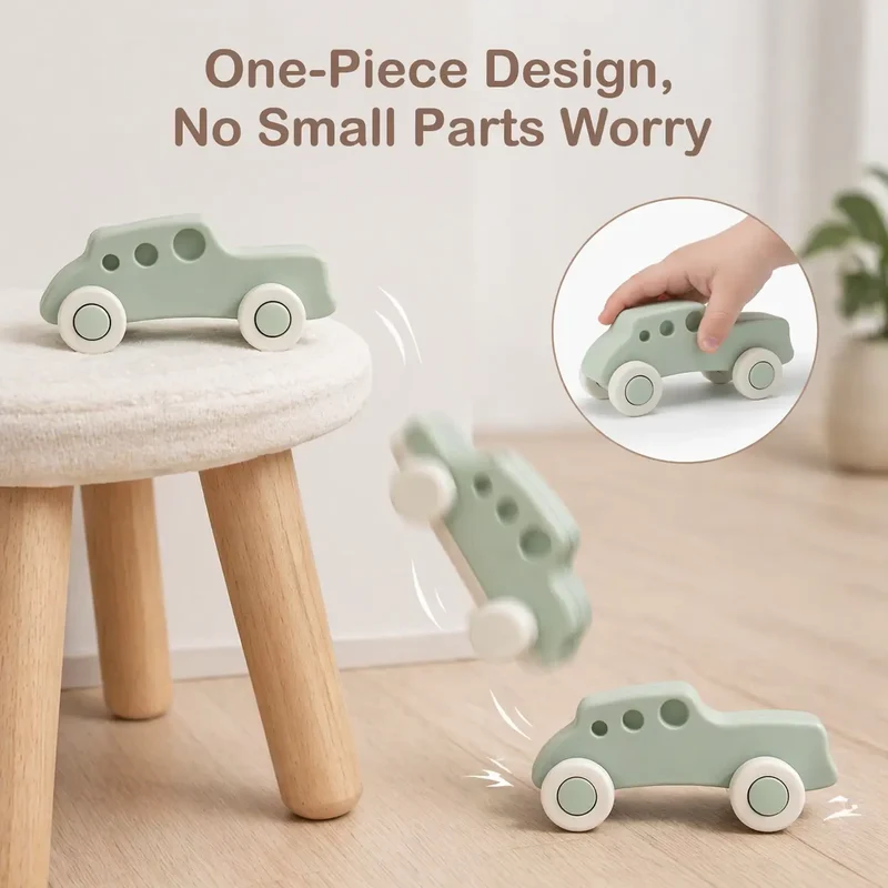Silicone Car Teething Toys for Baby 6M+