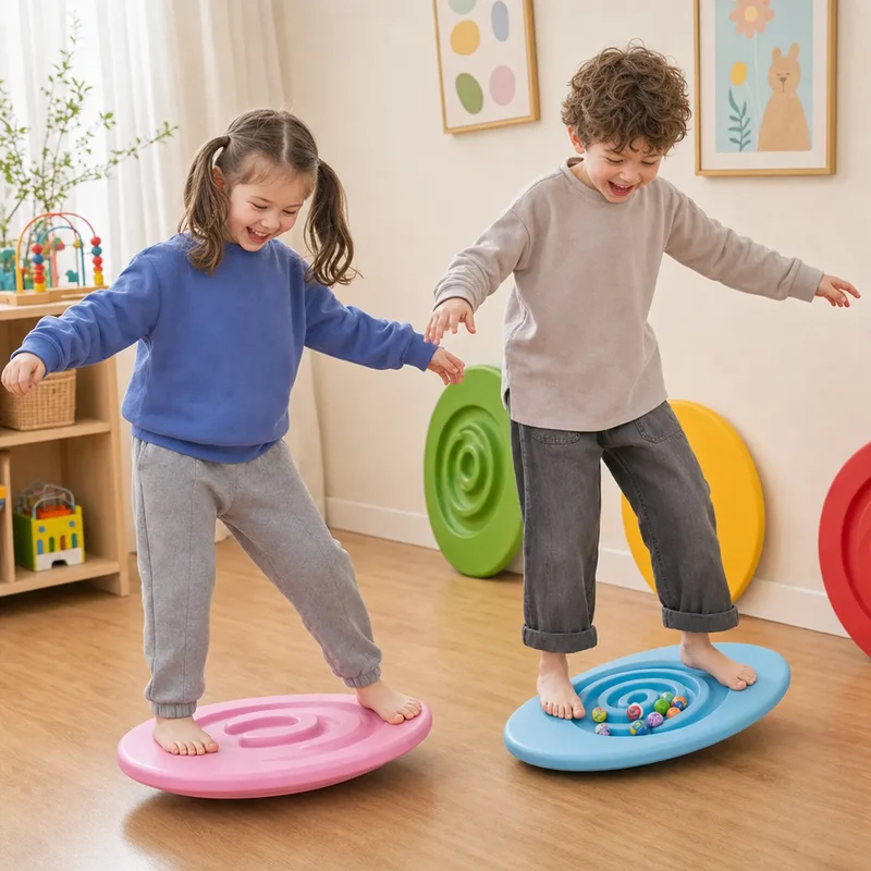 Planche d'équilibre sensorielle à billes