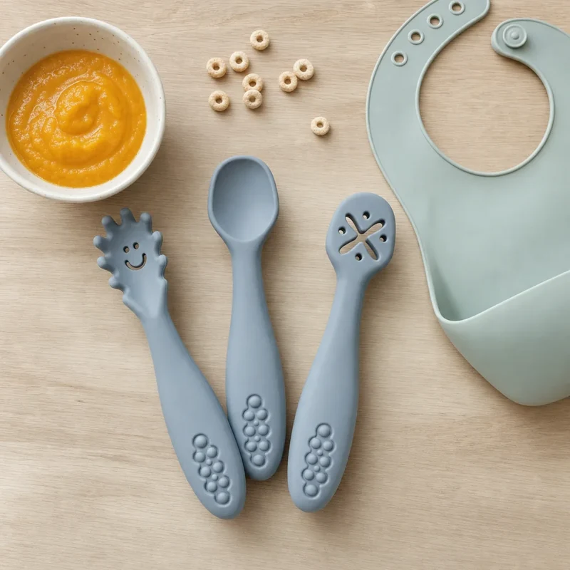 Couverts Montessori Bébé en Silicone