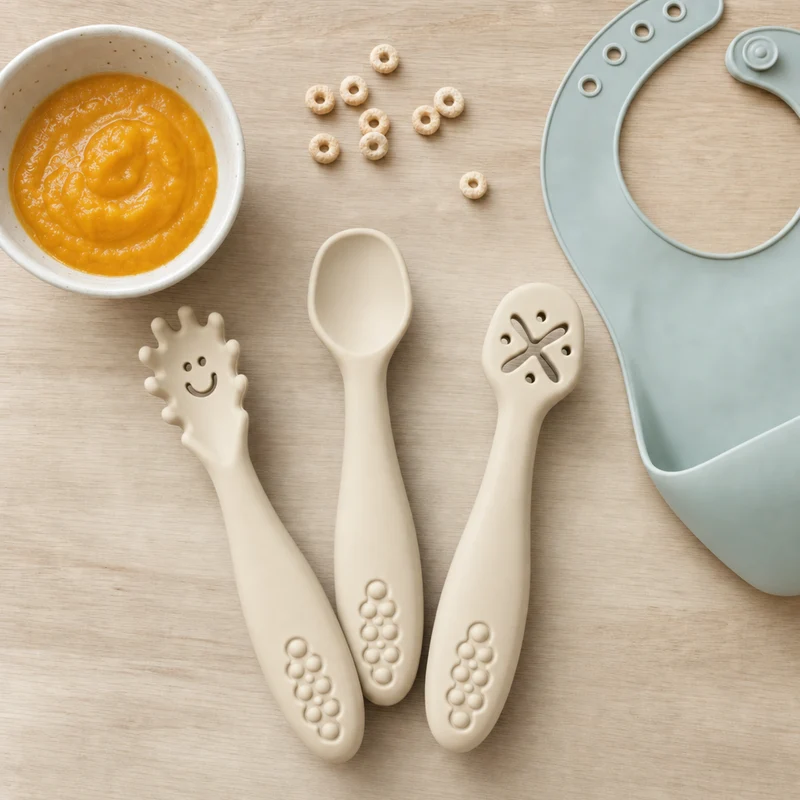 Couverts Montessori Bébé en Silicone