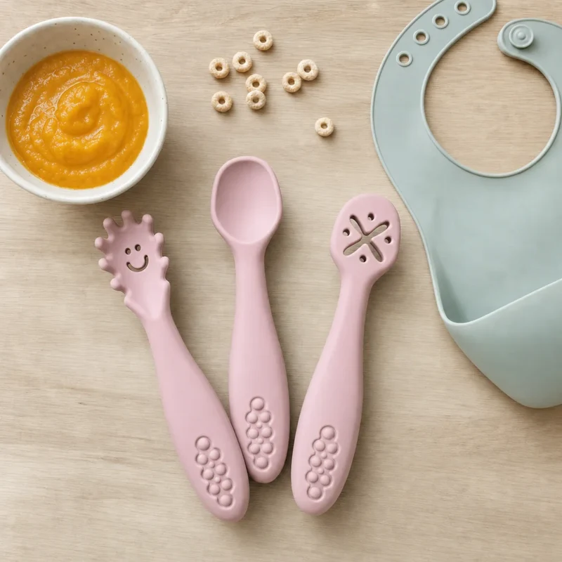 Couverts Montessori Bébé en Silicone