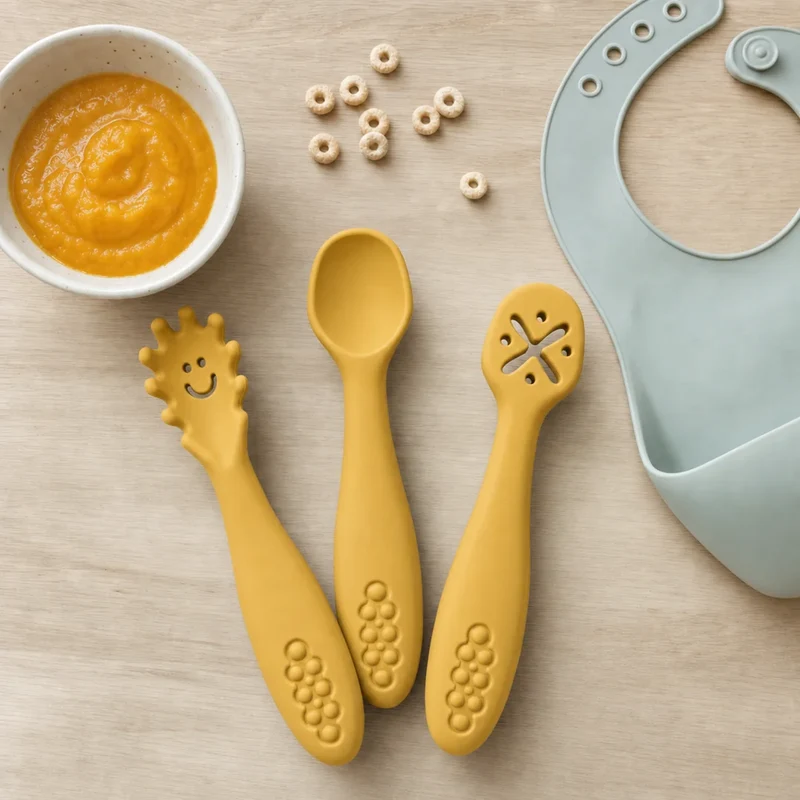 Couverts Montessori Bébé en Silicone