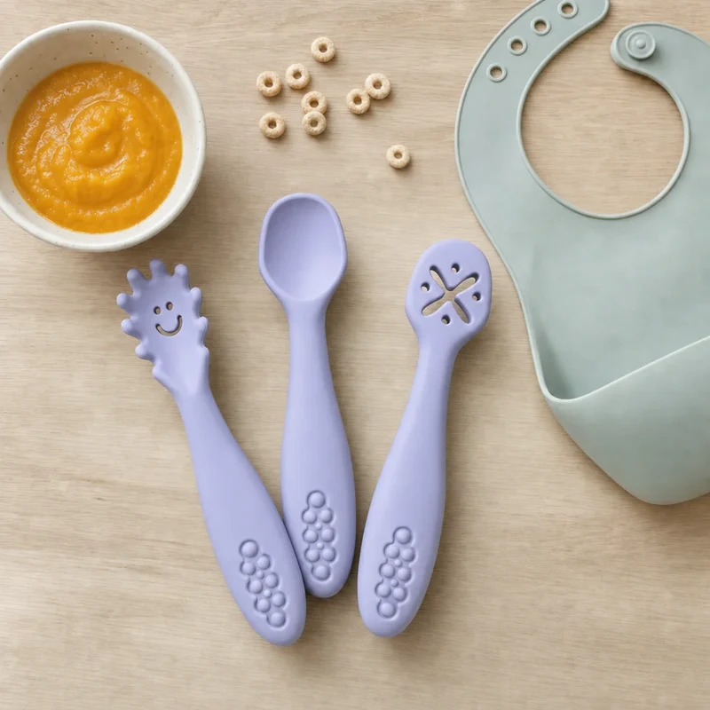 Couverts Montessori Bébé en Silicone
