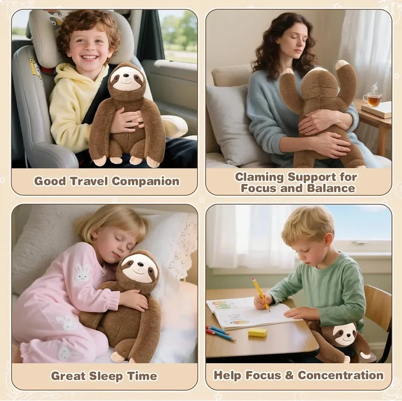 Sloth Doll Weighted Sensory Toys for reducing anxiety & improving focus