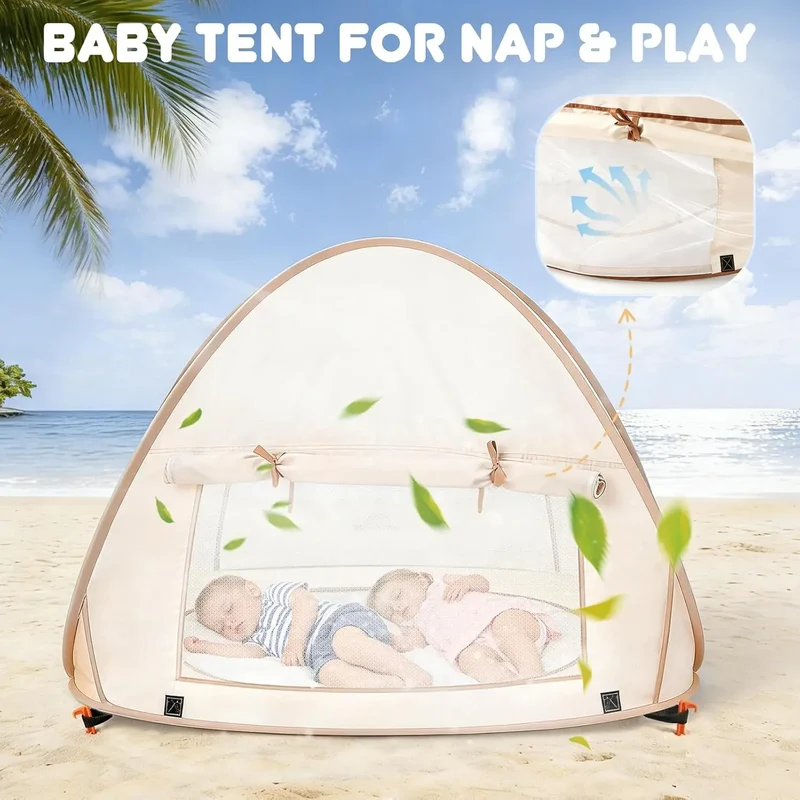 Pop-Up Beach Tent with Baby Pool – UV Protection Tent for Beach, Garden & Outdoor