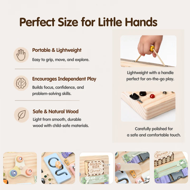 Montessori Power Busy Board for Early Learning Kids