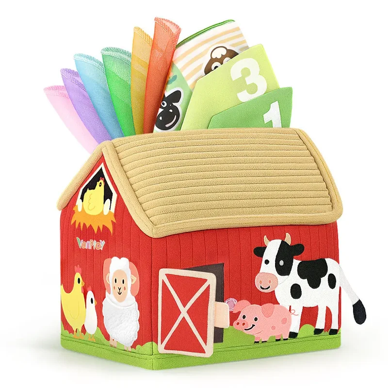 Montessori Tissue Box Toy for Babies 6-12 Months