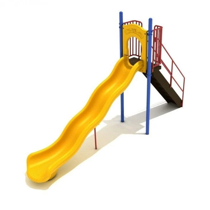 6' High - Single Wave Playground Slide