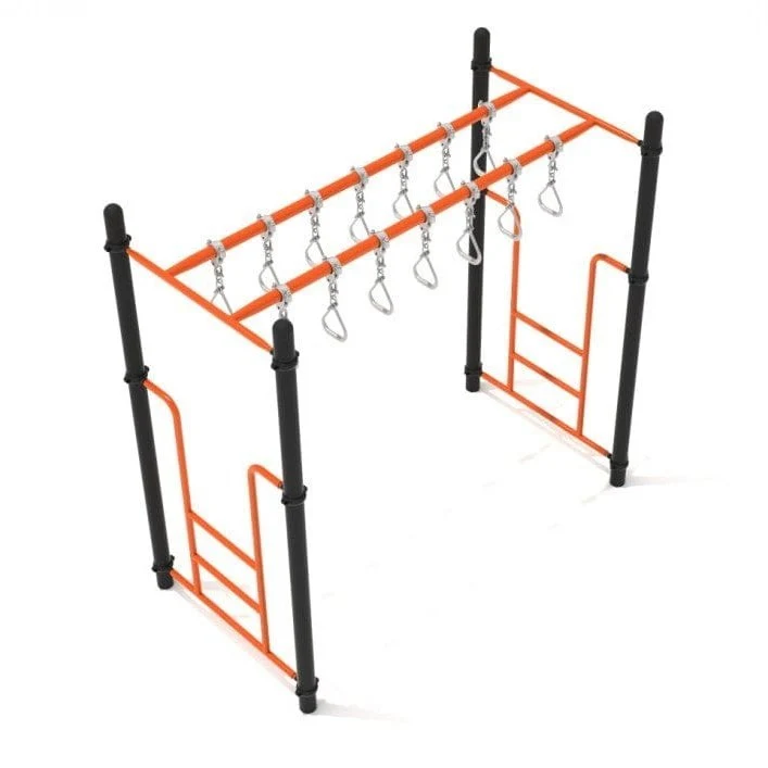 Double Straight Swinging Ring Monkey Bars