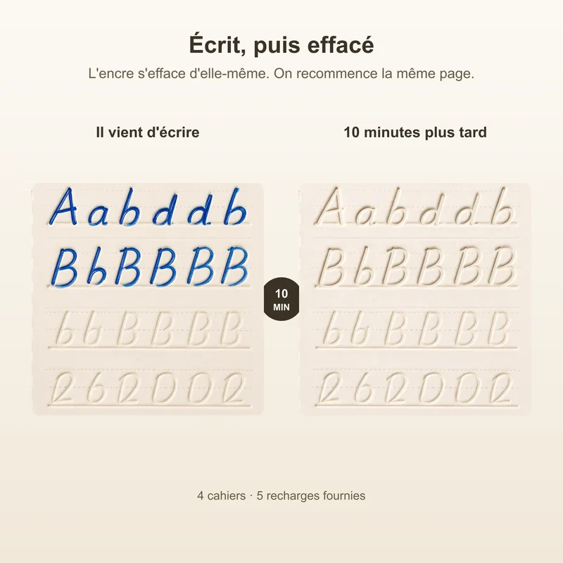 Cahier d'Écriture Magique Montessori x4