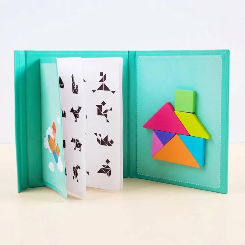 Tangram Magnétique Montessori En Bois