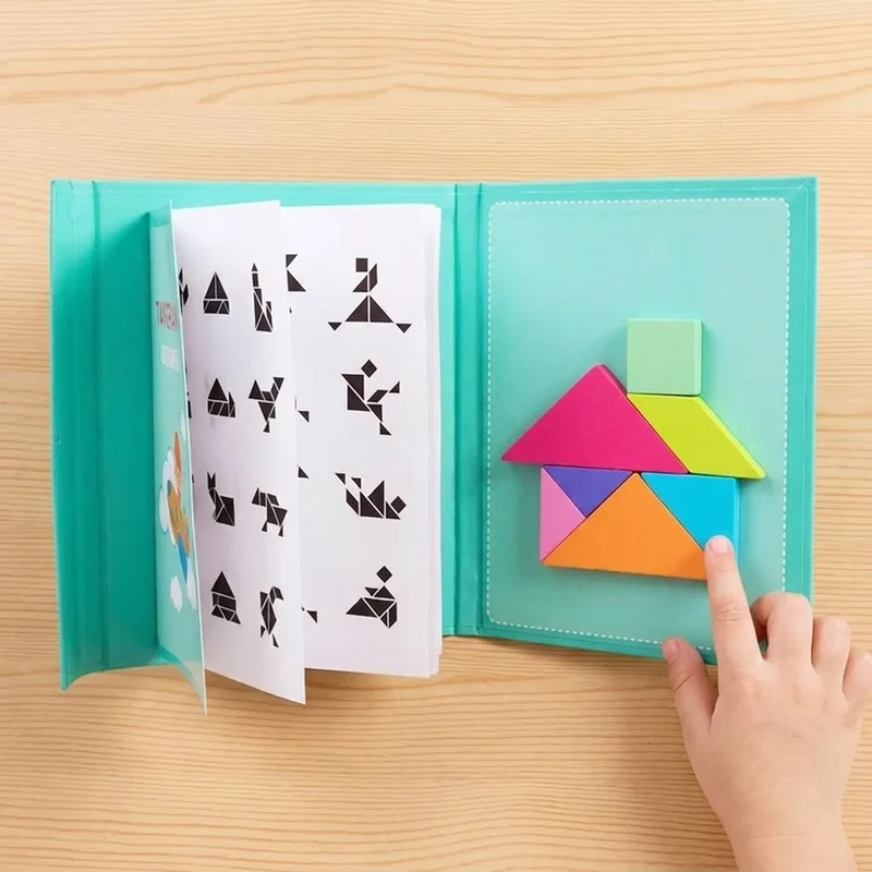 Tangram Magnétique Montessori En Bois
