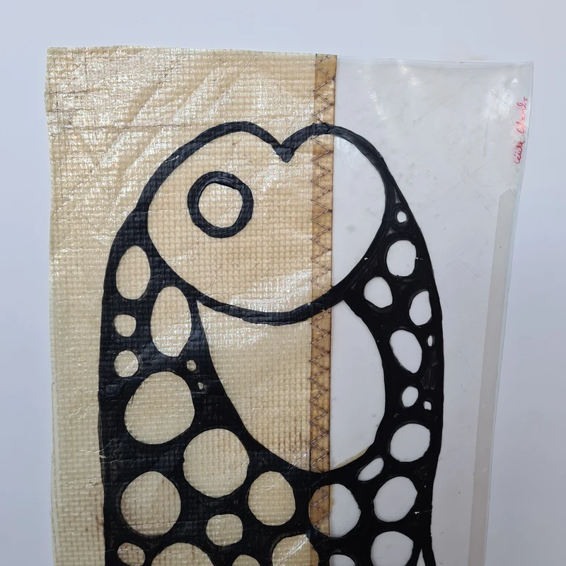 Peinture sur voile Poisson par Cécile Colombo
