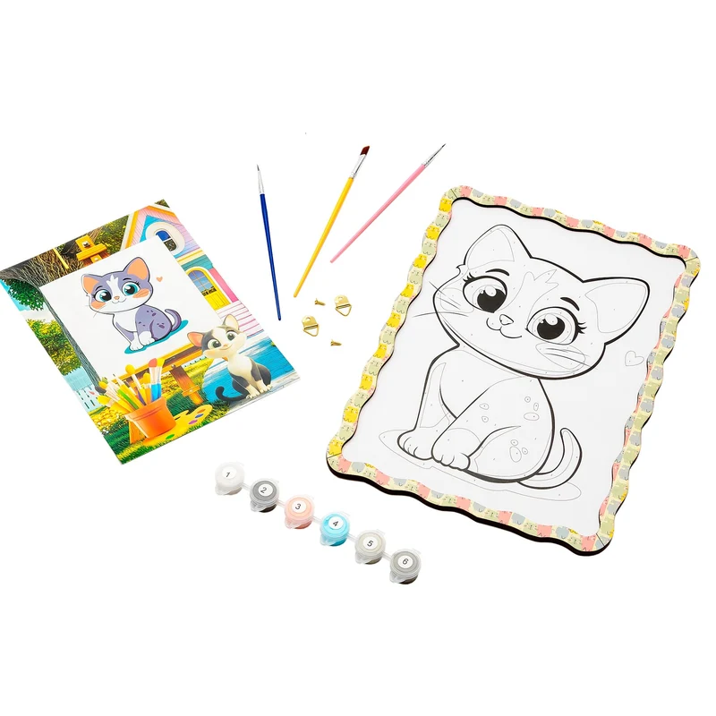 Kit créatif Peinture par numéros Chaton BusyKids