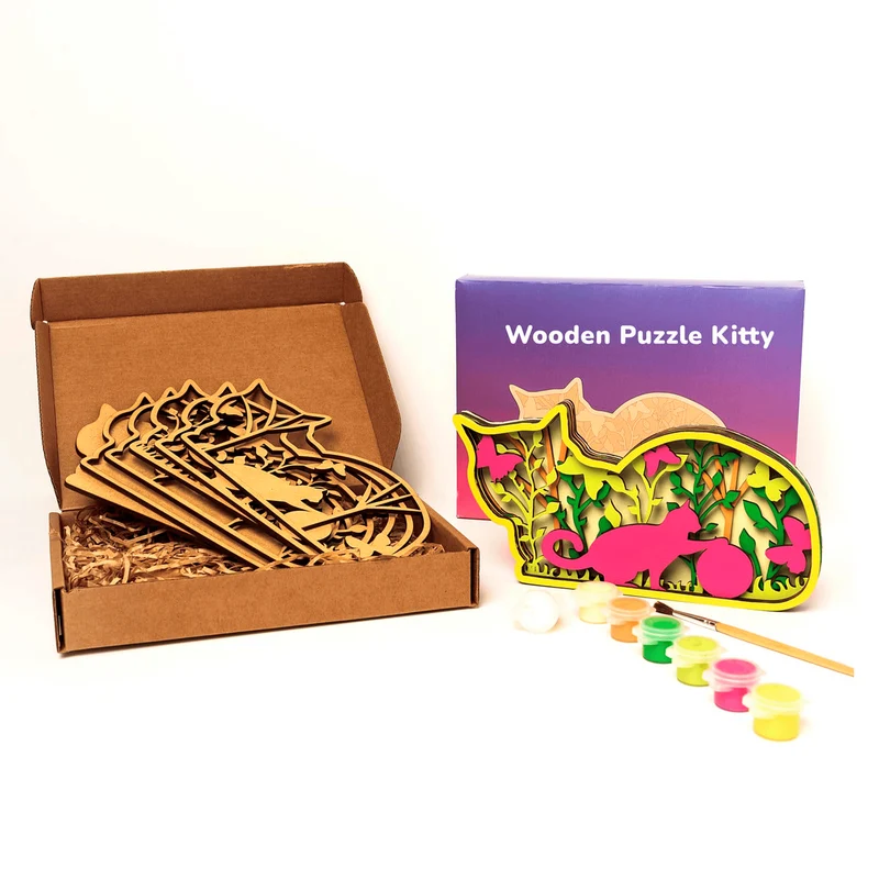 Puzzle en bois Chaton BusyKids