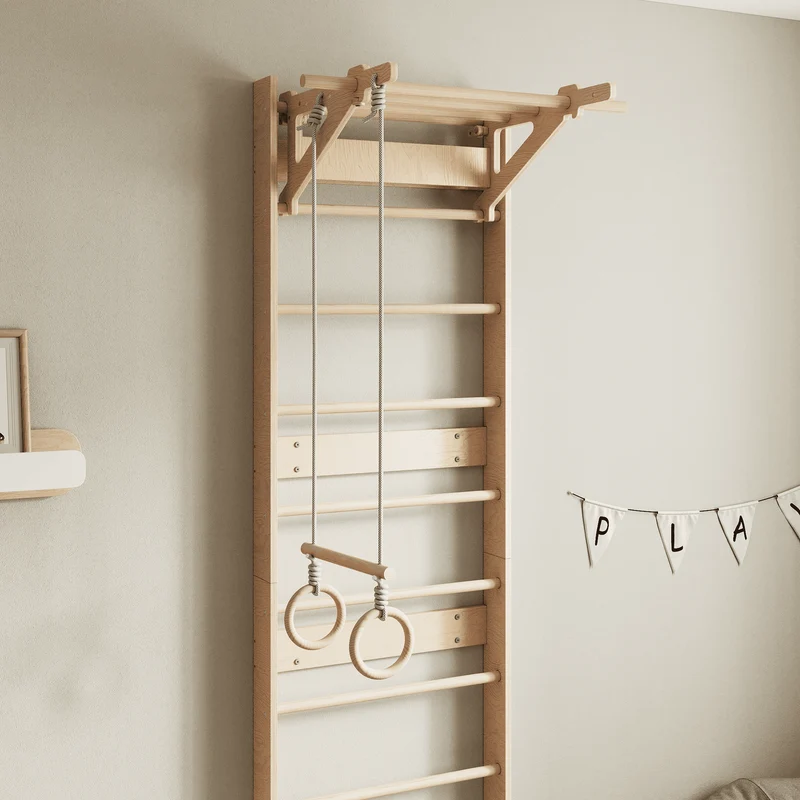 Anneaux de Gymnastique en Bois pour Espalier BusyKids EVERGYM – Agrès Sportifs