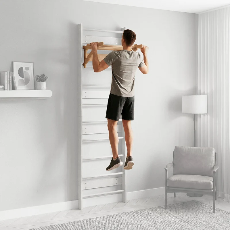 Barre de Traction en Bois pour Espalier BusyKids EVERGYM – Accessoire Évolutif