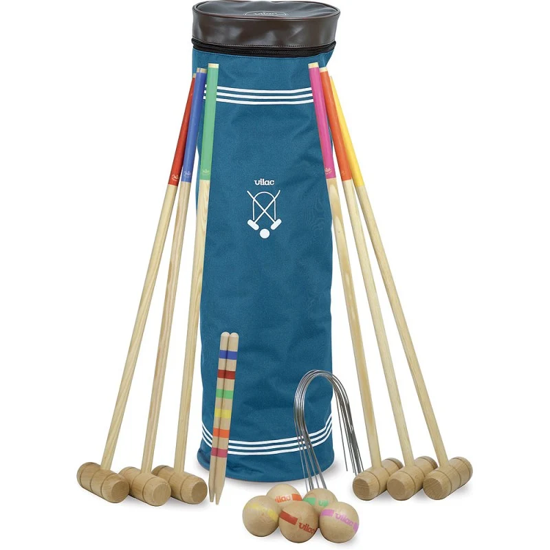 Vilac Croquet pour 6 joueurs avec sac