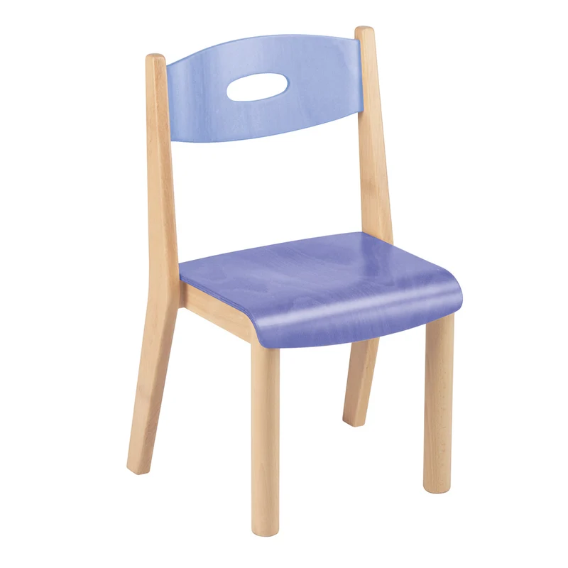 Chaise empilable bleue hauteur assise 32 cm