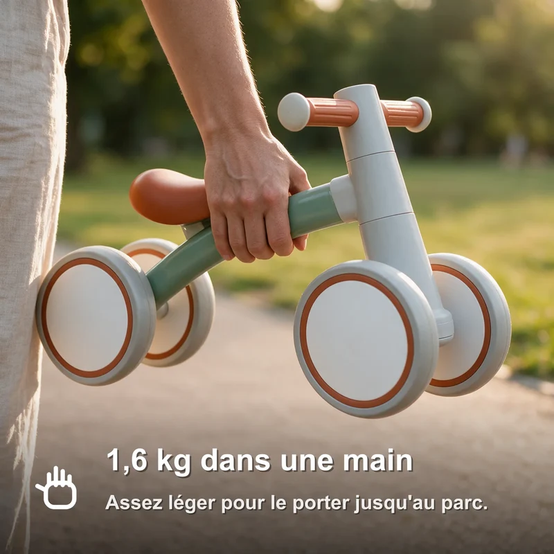 Vélo d'Apprentissage Montessori : Draisienne Stable et Légère pour Enfants