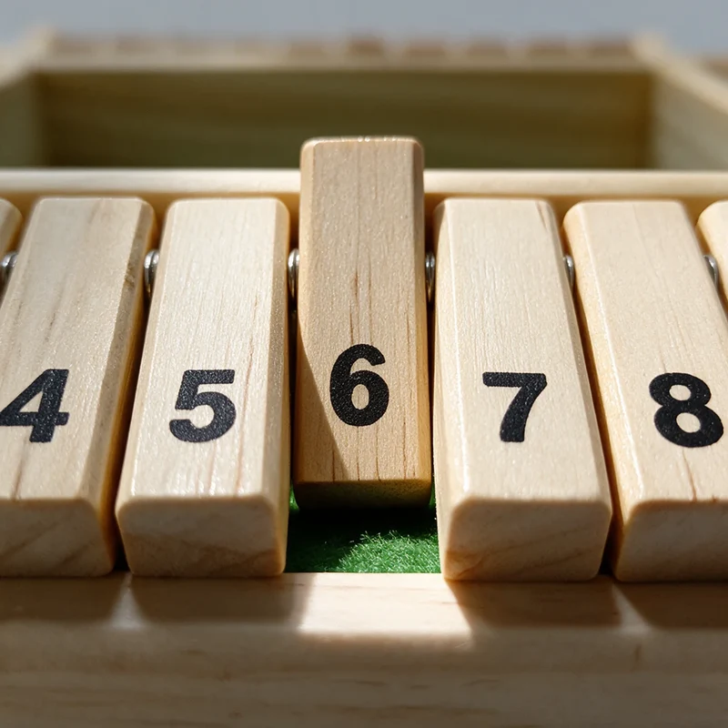 Jeu de Société Montessori en Bois : Apprentissage des Nombres Shut The Box