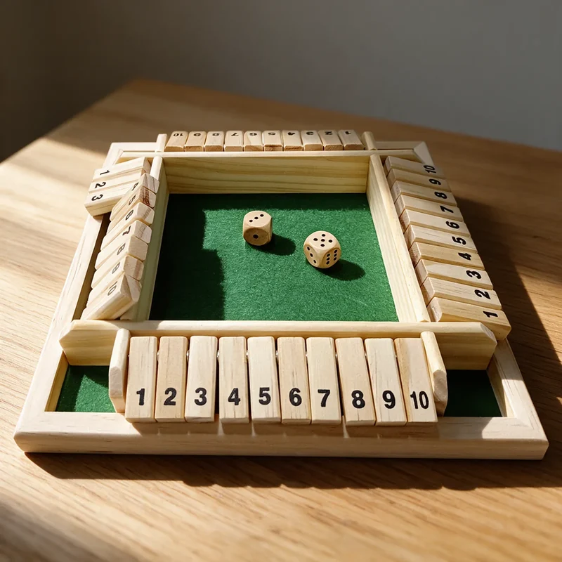 Jeu de Société Montessori en Bois : Apprentissage des Nombres Shut The Box