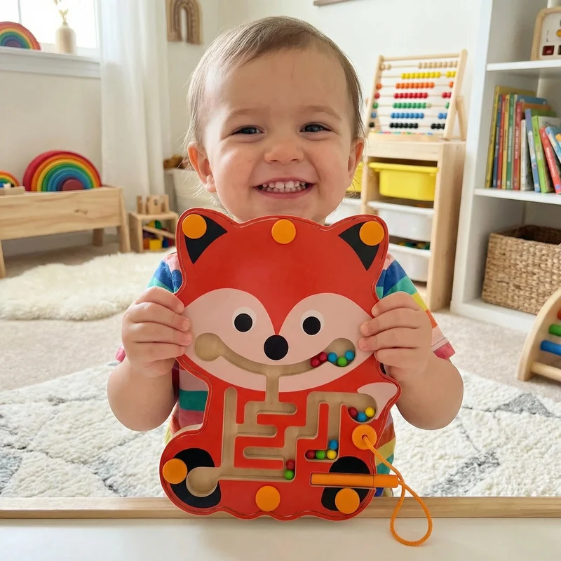 Jeu de Labyrinthe Magnétique Animaux Montessori