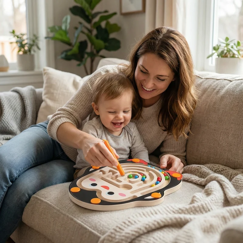 Jeu de Labyrinthe Magnétique Animaux Montessori