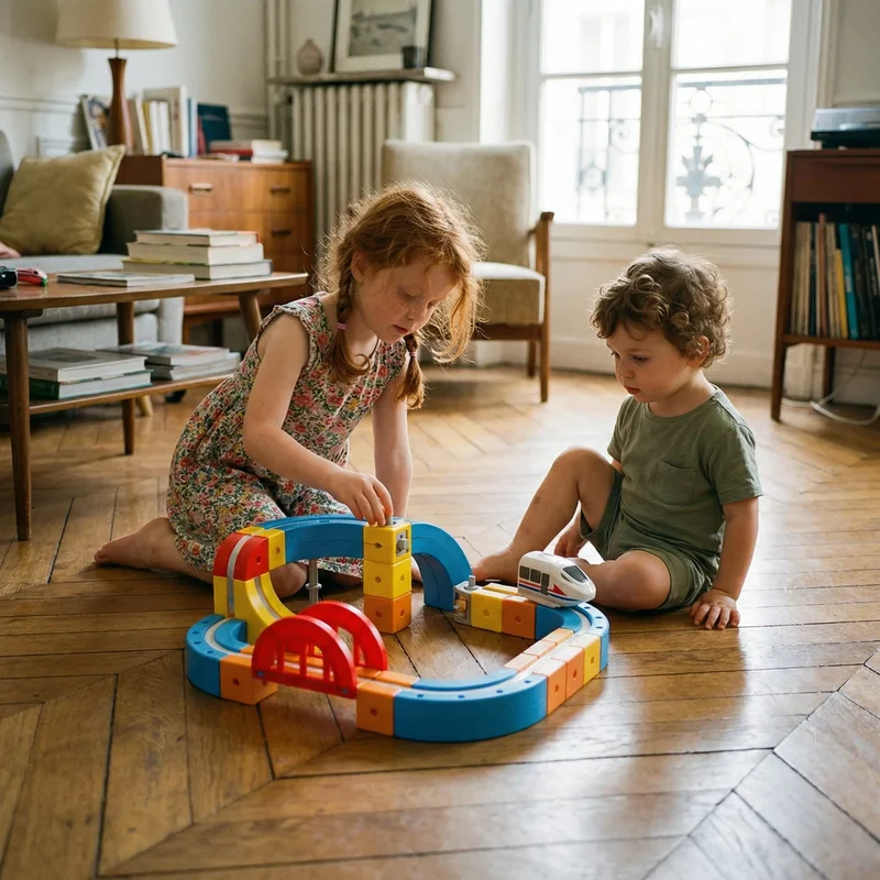 Circuit de Train Spatial 3D Montessori