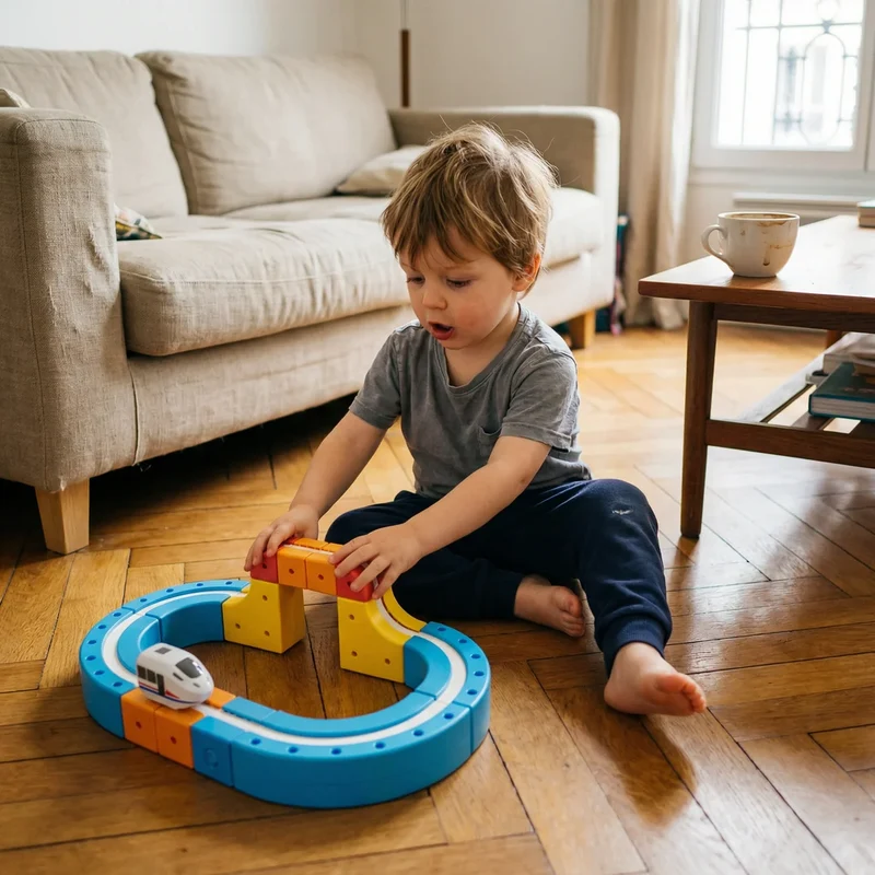 Circuit de Train Spatial 3D Montessori