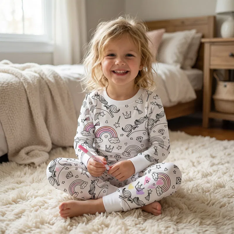 Pyjama à Colorier Montessori