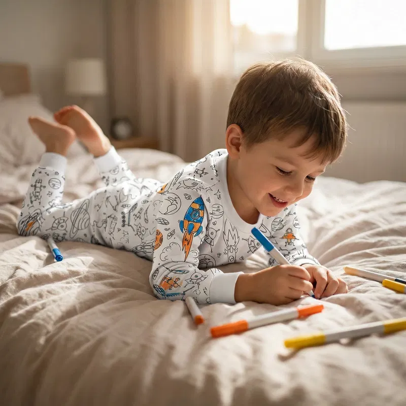 Pyjama à Colorier Montessori