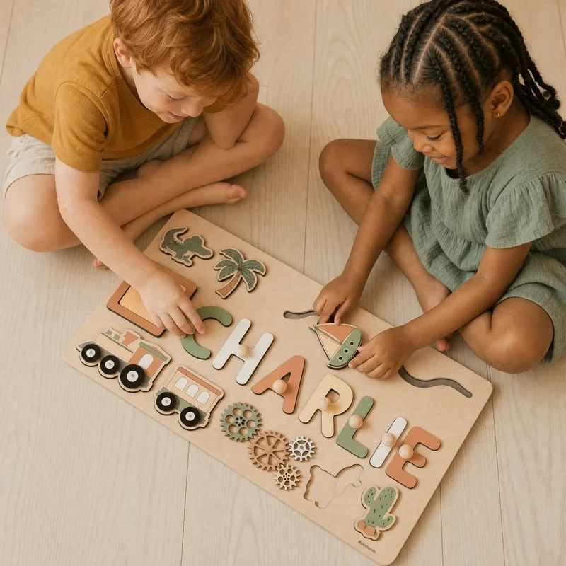 Puzzle Prénom en Bois Personnalisé pour enfant