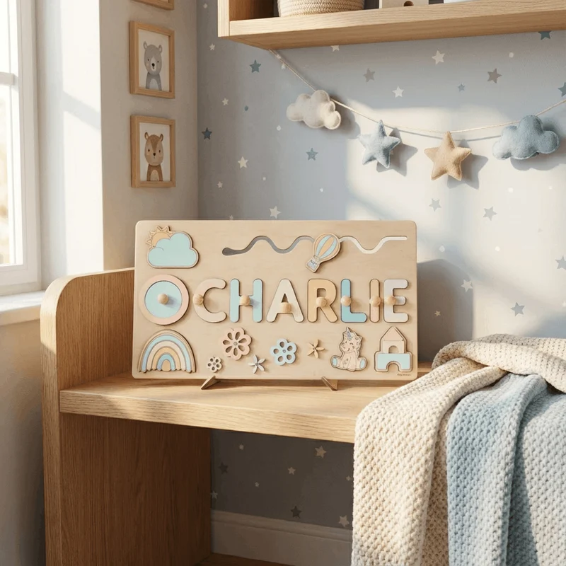 Puzzle Prénom en Bois Personnalisé pour enfant