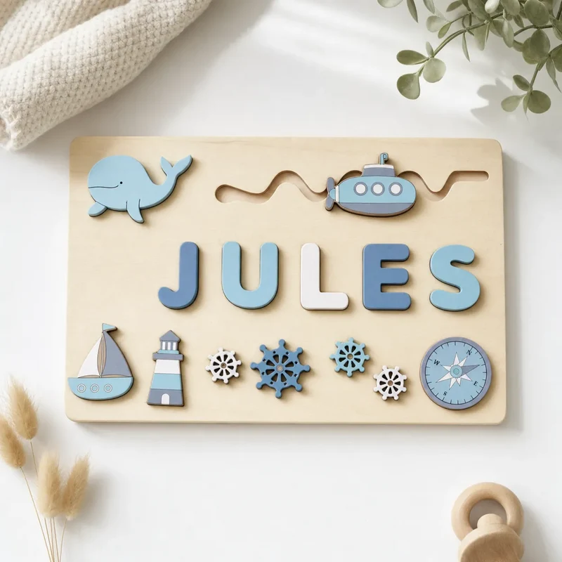 Puzzle Prénom en Bois Personnalisé pour enfant