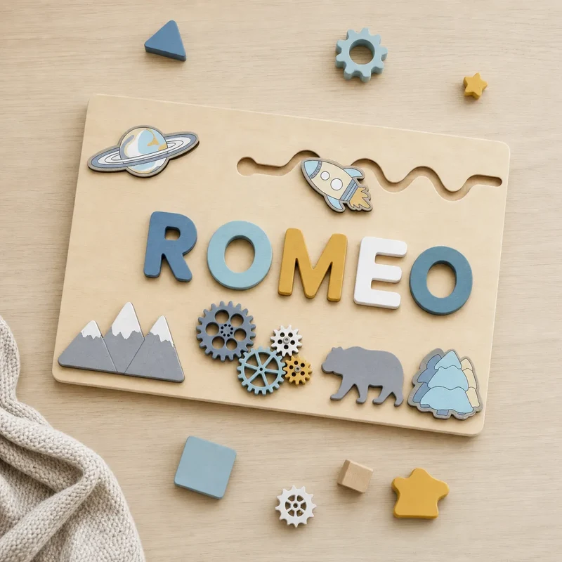 Puzzle Prénom en Bois Personnalisé pour enfant