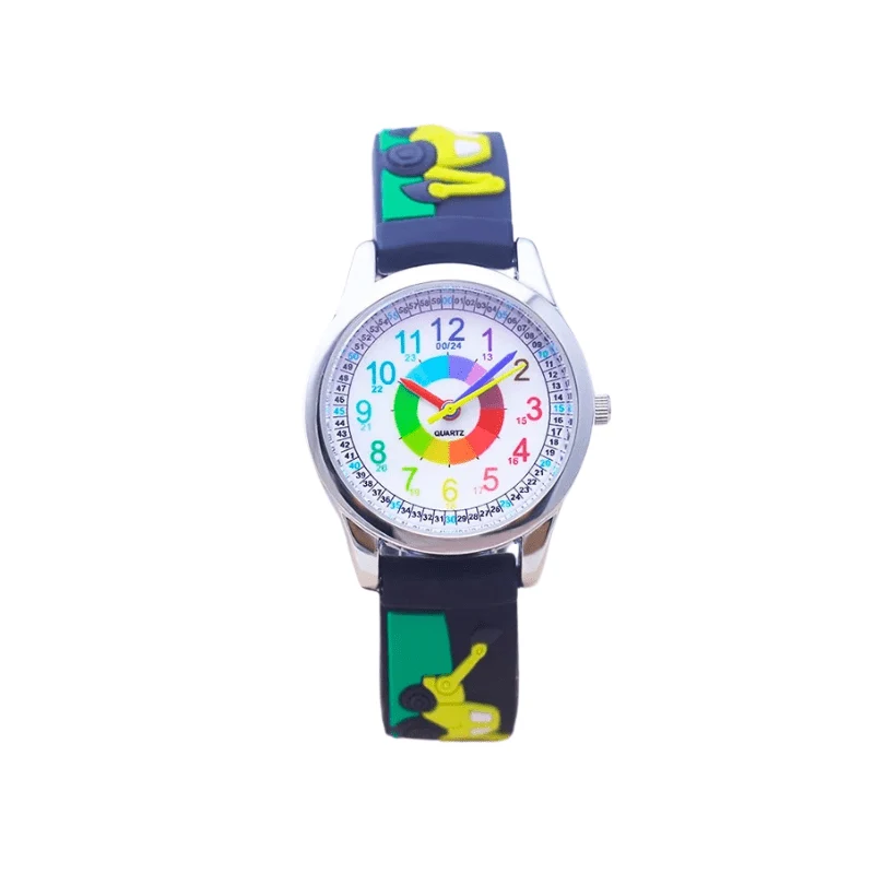 Montre Pédagogique en Silicone Style Dessin Animé